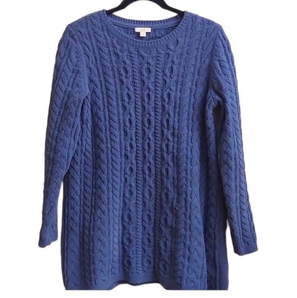 J. Jill Sweaters - J JILL Cable Knit Chenille Long Sleeve Tunic Sweater